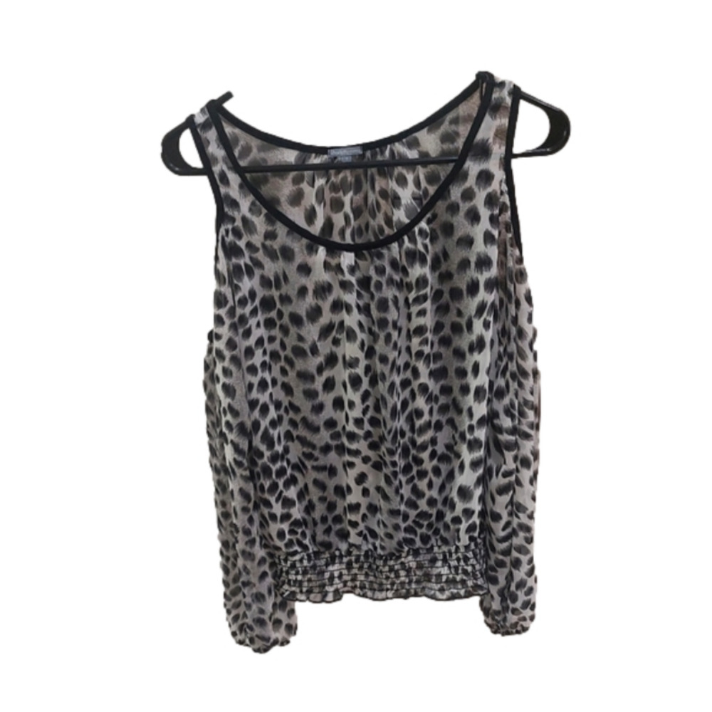 CHARLOTTE RUSSE WOMEN COLD SHOULDER CHEETAH TOP Size S​